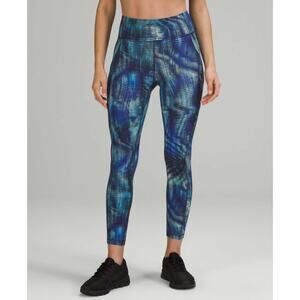 NWT lululemon Invigorate HR Tight Foil Size 20 Blue Shapeshifter Flux Blue Multi